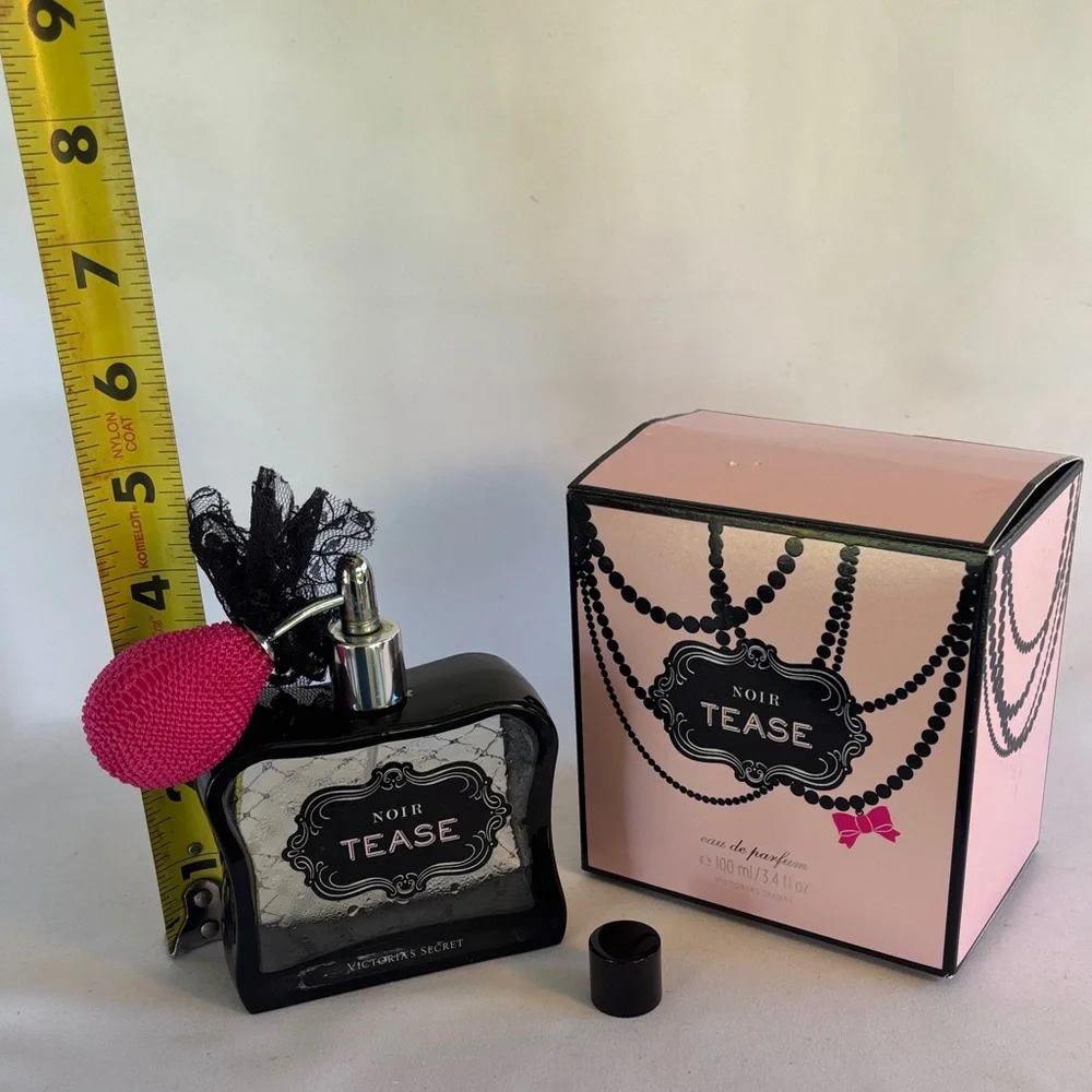 EMPTY BOTTLE VICTORIA’S SECRET NOIR TEASE EAU DE PARFUM BLACK PINK WITH ATOMIZER - Picture 8 of 13